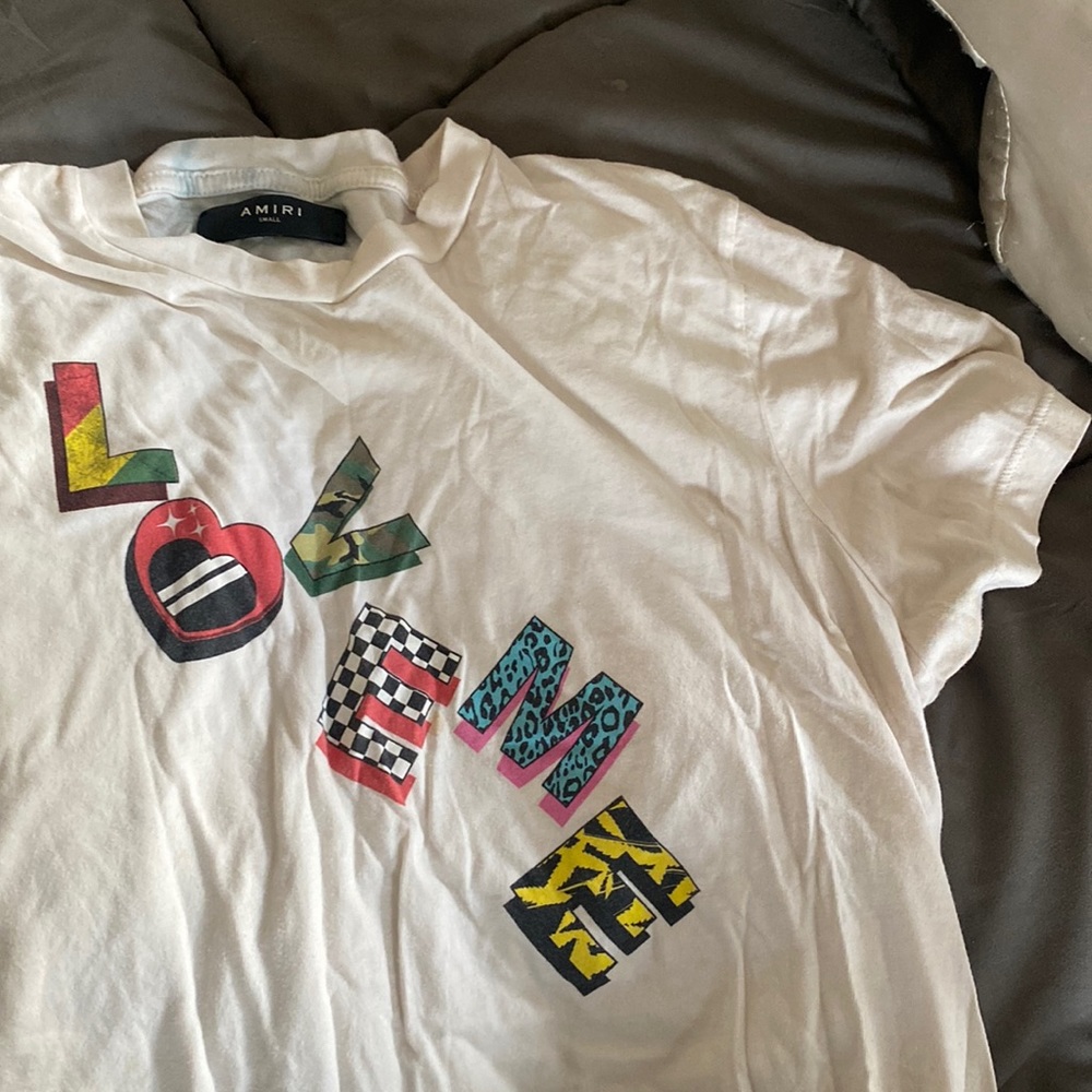 Amiri LOVE ME T-shirt, pre-owned, size Small